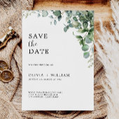 Greenery Wedding Save the Date Invitation Kaart