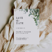 Greenery Wedding Save the Date Invitation Kaart