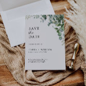 Greenery Wedding Save the Date Invitation Kaart