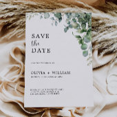 Greenery Wedding Save the Date Invitation Kaart