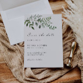 Greenery Wedding Save the Date Invitation Kaart