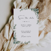 Greenery Wedding Save the Date Invitation Kaart