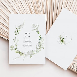 Greenery Wedding Save the Date Kaart