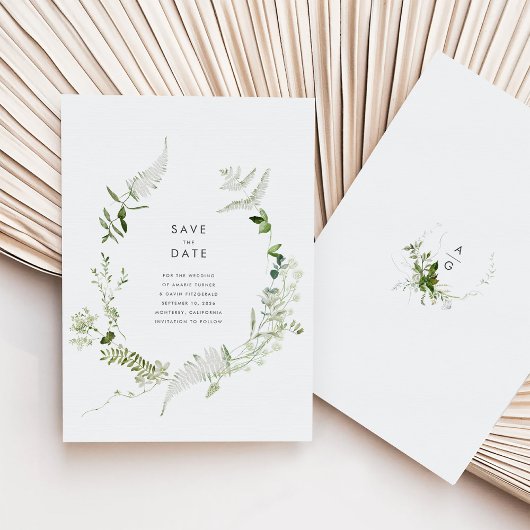 Greenery Wedding Save the Date Kaart