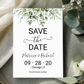 Greenery Wedding Save the Date Kaart
