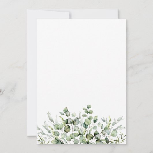 Greenery Wedding Save the Date Kaart (Achterkant)