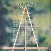 Greenery Wedding Seating Chart Acryl Bord (Neutraal)