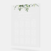 Greenery Wedding Seating Chart Acryl Bord (Hoek)
