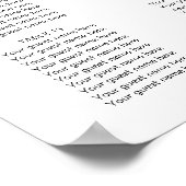 Greenery Wedding Seating Chart Poster (Hoek)