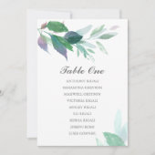 Greenery Wedding Seating Chart, Table Plan Kaart (Voorkant)