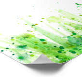 Greenery Wedding Seating Plan blanco DIY sjabloon Poster (Hoek)