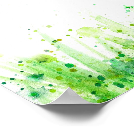 Greenery Wedding Seating Plan blanco DIY sjabloon Poster (Hoek)