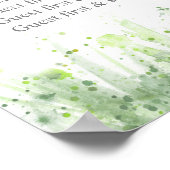 Greenery Wedding Seating Table Plan groen Poster (Hoek)