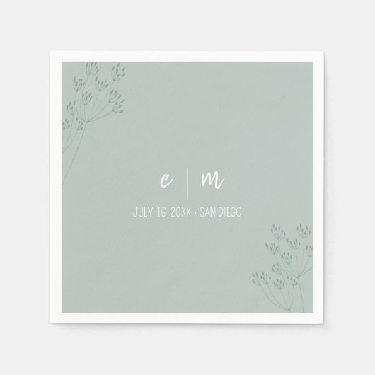 Greenery Wedding Servet (Voorkant)