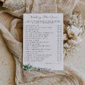 Greenery Wedding Shoe Game Sjabloon, Kaart