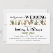 Greenery Wedding Shower-uitnodiging Kaart (Voorkant)