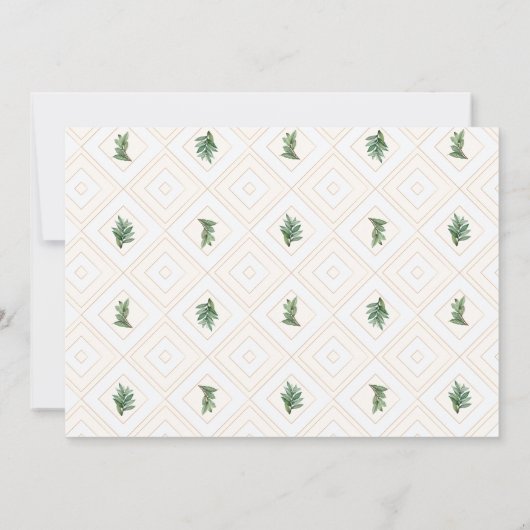 Greenery Wedding Shower-uitnodiging Kaart (Achterkant)