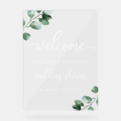 Greenery Wedding Shower Welkom Acryl Bord (Voorkant)