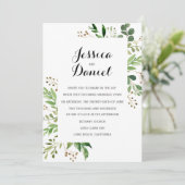 Greenery Wedding Sjablonen Kaart (Staand voorkant)