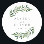 Greenery Wedding Stickers<br><div class="desc">Plan een stijlvolle viering met dit moderne ontwerp waar uw gasten op zullen letten. Ontwerp © berryberrysnoot. Afdrukbare digitale bestanden zijn beschikbaar! Bezoek onze website op www.berryberrysweet.com voor meer informatie!</div>