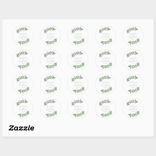 Greenery Wedding Stickers (Vel)