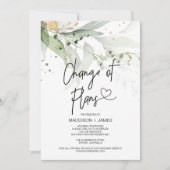 Greenery Wedding Uitgestelde Notities Wijziging va Kaart (Voorkant)