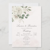 Greenery Wedding-uitnodiging Kaart (Voorkant)