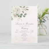 Greenery Wedding-uitnodiging Kaart (Staand voorkant)