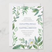 Greenery Wedding Uitnodiging, Tuin Bruiloften Kaart (Voorkant)