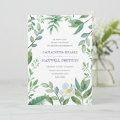 Greenery Wedding Uitnodiging, Tuin Bruiloften Kaart (Staand voorkant)