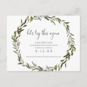 Greenery Wedding verander de datum van aankondigin Aankondigingskaart (Voorkant)