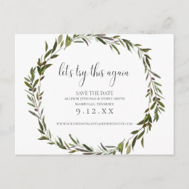 Greenery Wedding verander de datum van aankondigin Aankondigingskaart