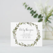 Greenery Wedding verander de datum van aankondigin Aankondigingskaart (Staand voorkant)