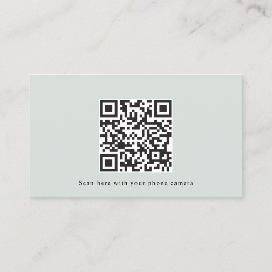 Greenery Wedding Website QR Code Details Card Visitekaartje (Achterkant)