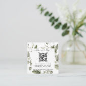 Greenery Wedding Website | QR-code Informatiekaartje (Staand voorkant)