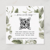 Greenery Wedding Website | QR-code Informatiekaartje (Voorkant)