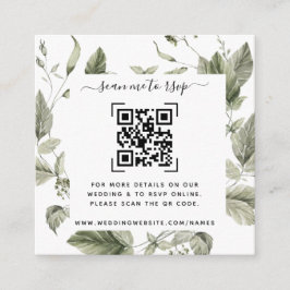 Greenery Wedding Website | QR-code Informatiekaartje