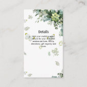 Greenery Wedding Website - QRCode RSVP Hotel Informatiekaartje (Voorkant)