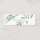 Greenery Wedding Website RSVP kaarten, Behuizing Mini Visitekaartje (Voorkant)