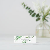 Greenery Wedding Website RSVP kaarten, Behuizing Mini Visitekaartje (Staand voorkant)
