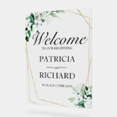 Greenery Wedding Welcome Sign Acryl Bord (Hoek)