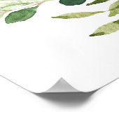 Greenery Wedding Welcome Sign. Gelukkig ooit na Poster (Hoek)