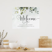 Greenery Wedding Welcome Sign Poster (Keuken)