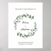 Greenery Wedding Welcome Sign Poster (Voorkant)