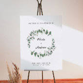 Greenery Wedding Welcome Sign Poster