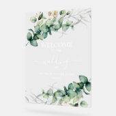 Greenery Wedding Welkom Acryl Bord (Hoek)