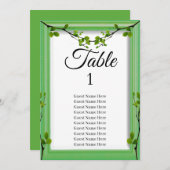 Greenery Wedding Zitting Grafiek Kaart (Voorkant / Achterkant)