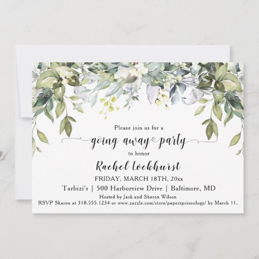 Greenery wegsturen foto van Farewell Kaart (Voorkant)