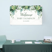 Greenery Welcome baby  Banner backdrop (Beurs)
