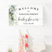 Greenery Welcome Baby shower Eucalyptus Spandoek (Insitu)